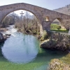 The Roman bridge, Cangas de Onis by Dave Tweedie - The Roman bridge at Cangas de Onís, Asturias