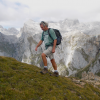 Martin and top of the cable car behind him - Martin Hunt, head of Adventureline Walking Holidays