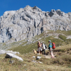 Under a limestone rockface - 
