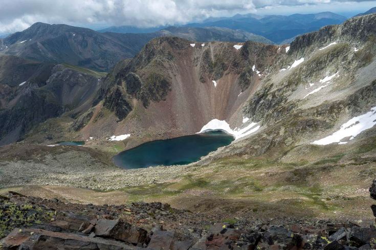 Lake below Peña Prieta in the highest part of the Cantabrian mountains