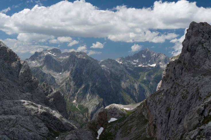 View towards the western massif